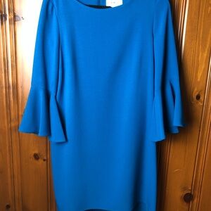 Nicole Miller Vibrant Blue Long Sleeve Dress